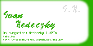 ivan nedeczky business card